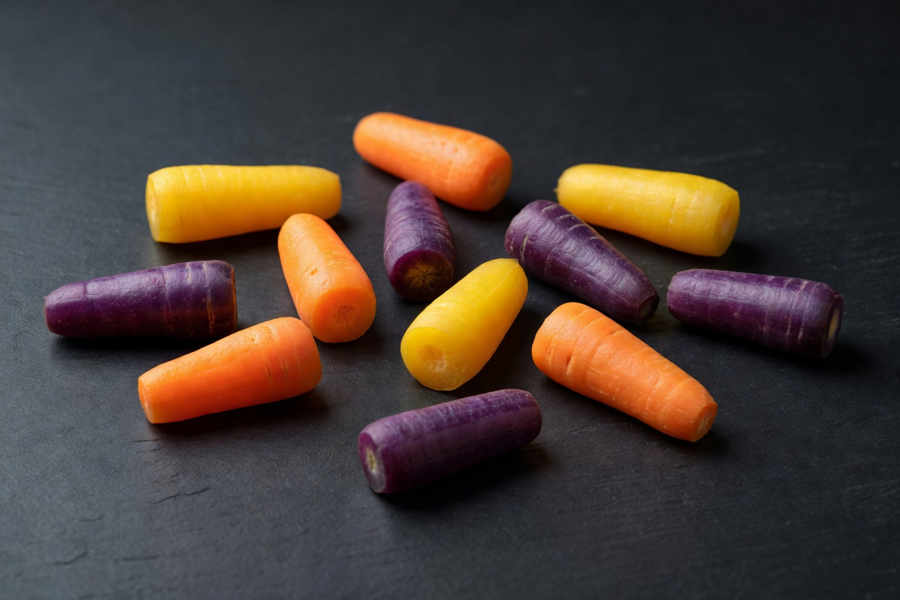 Peeled Baby Rainbow Carrots — 5 lb Bag | Bloom Produce