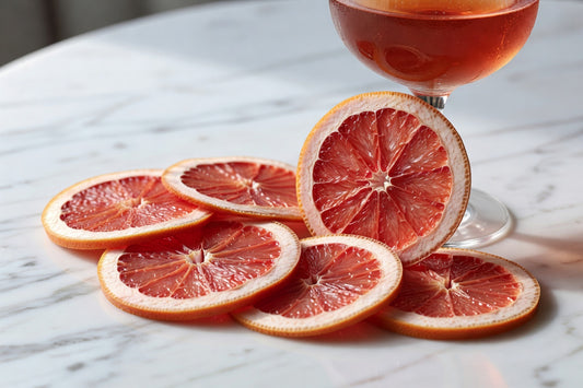 Dehydrated Ruby Grapefruit Slices — 84 Count — premium dehydrated garnish | Bloom Produce
